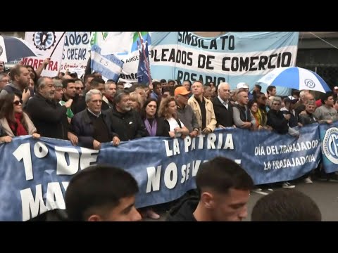 Argentine union members march in Buenos Aires on International Workers' Day | AFP