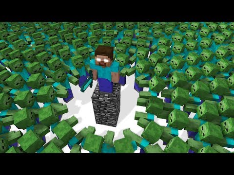 HEROBRINE VS 1000 TANE ZOMBİ ORDUSU 😱 - Minecraft