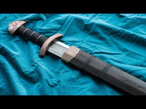 Viking Scabbard Build: Steel Reinforcements & Embossed Leather