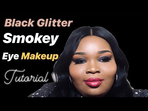 Black Glitter Smokey Eye Tutorial | Vlogtober Day 1 #Vlogtober2019
