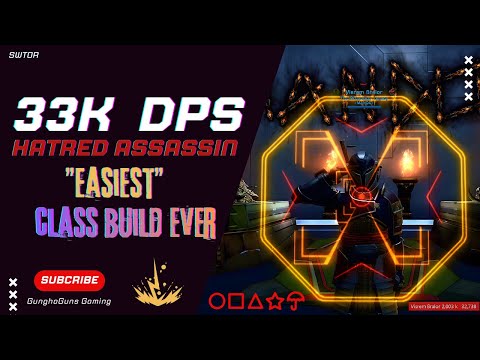 SWTOR 7.7 Hatred Assassin Guide: Easy 33K+ DPS One-Hand Lazy Build! 2025