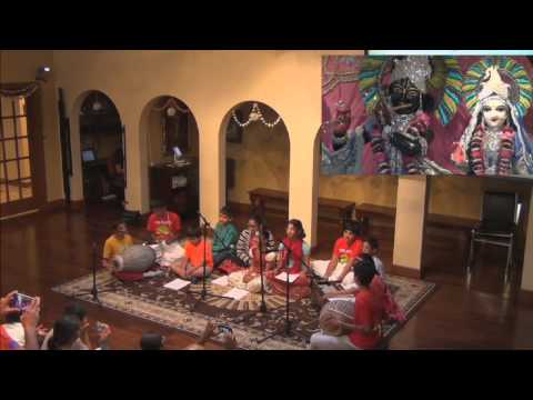 Vaishnava bhajans by Sunday school kids, 03-08-15