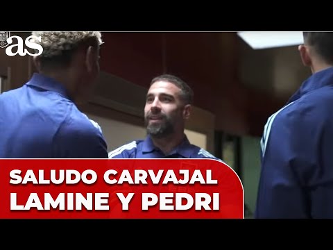 El SALUDO de CARVAJAL con LAMINE YAMAL y PEDRI que va a sorprender a más de uno