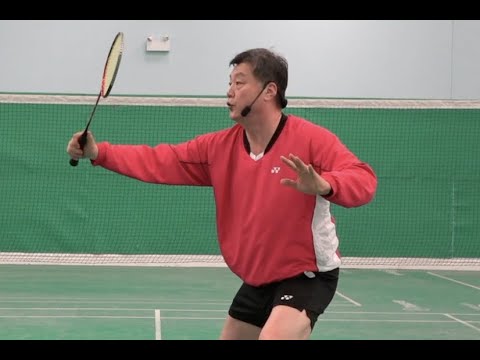 Badminton-Footwork, hitting Skills -Left Side Interception At The Net in Doubles