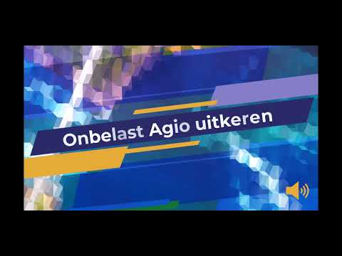 Agio onbelast inleggen en opnemen