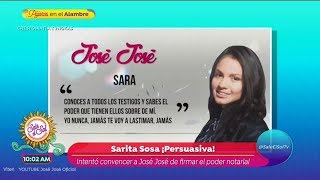 Audio donde Sarita presiona a José José para ceder sus derechos y llevarlo a Miami | Sale el Sol