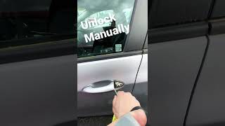 How to open the Chevy Cruze manually , when battery is dead