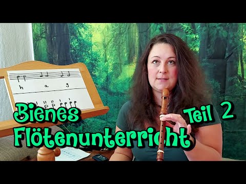 Bienes Blockflötenunterricht Teil 2 - die ersten drei Töne, Rythmus, Tonlängen und erste Komposition