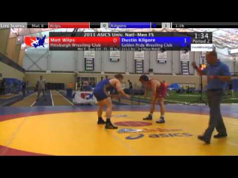 University Freestyle Third Place 96kg - Dustin Kilgore vs. Matt Wilps