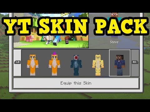 ibxtoycat - Minecraft XBOX / PE - YOUTUBER SKIN PACK Tutorial