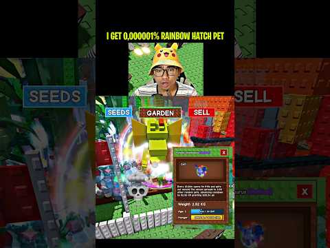 Bro get 0,000001% Rainbow Dilophosaurus Hatch pet at Grow a Garden 😱 #roblox