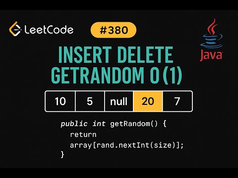 Leetcode 380 Insert Delete Getrandom O1 Java Solution Hashmap Arraylist