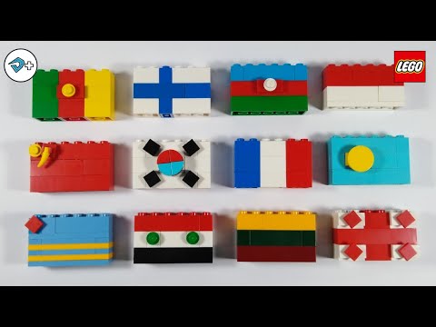 BANDEIRAS DO MUNDO de LEGO (Part.4) Tutorial