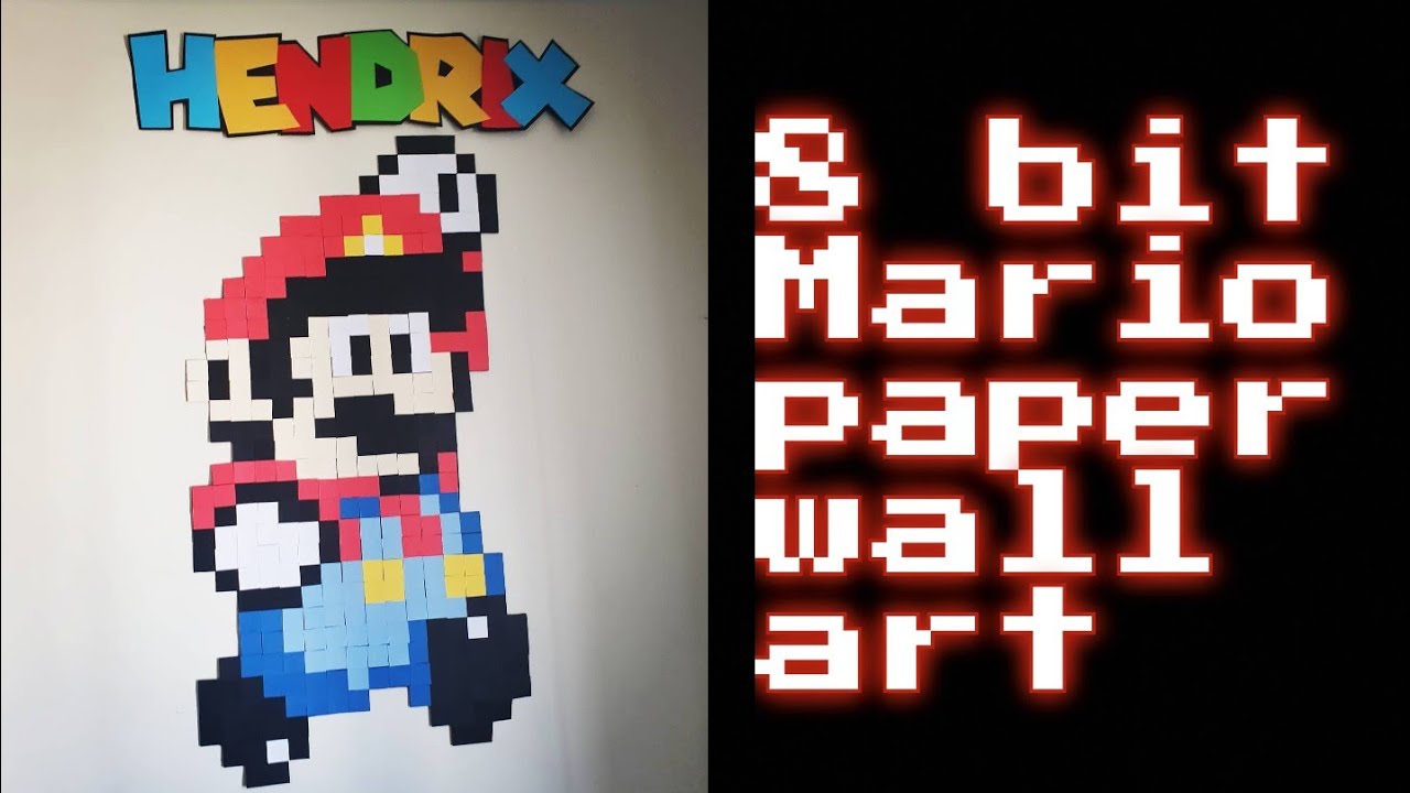 Super Mario pixel papercraft