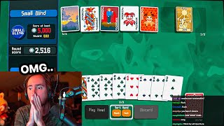 [閒聊] Asmongold第一次玩小丑牌沒過教學關XD