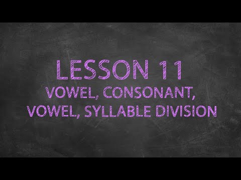 Sound It Out Episode #11 - Vowel, Consonant, Vowel, Syllable Division