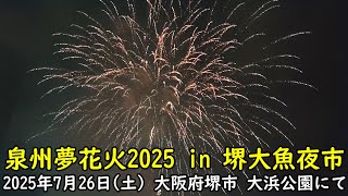 泉州夢花火2025 in 堺大魚夜市 （花火大会の模様）#花火大会 #花火 #堺大魚夜市