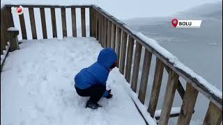 Çubuk Gölü Buz Tuttu