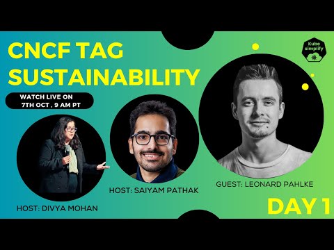 Cloud Native Sustainability Week - Day 1 | CNCF TAG Sustainability | Leo Pahlke