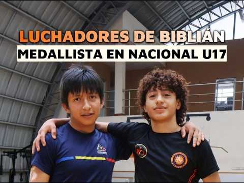 Luchadores de Biblián ganan medallas en Nacional U17
