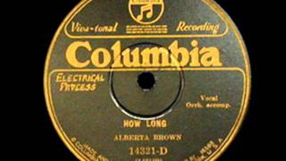 preview picture of video 'Alberta Brown How Long (1928)'