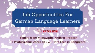 Ragini IT Professional Learning German Language in Bangalore from Prizma Academy