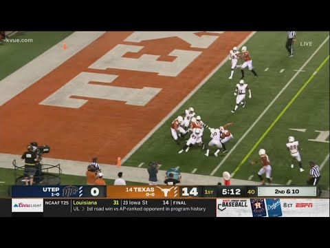 HIGHLIGHTS: Ehlinger throws career-high 5 TDs on Miners, Longhorns win season opener 59-3 | KVUE
