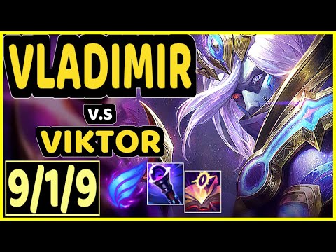 VLADIMIR vs VIKTOR - 9/1/9 KDA MID GAMEPLAY - NA Ranked DIAMOND