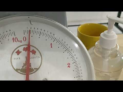 Latihan membaca angka pada timbangan