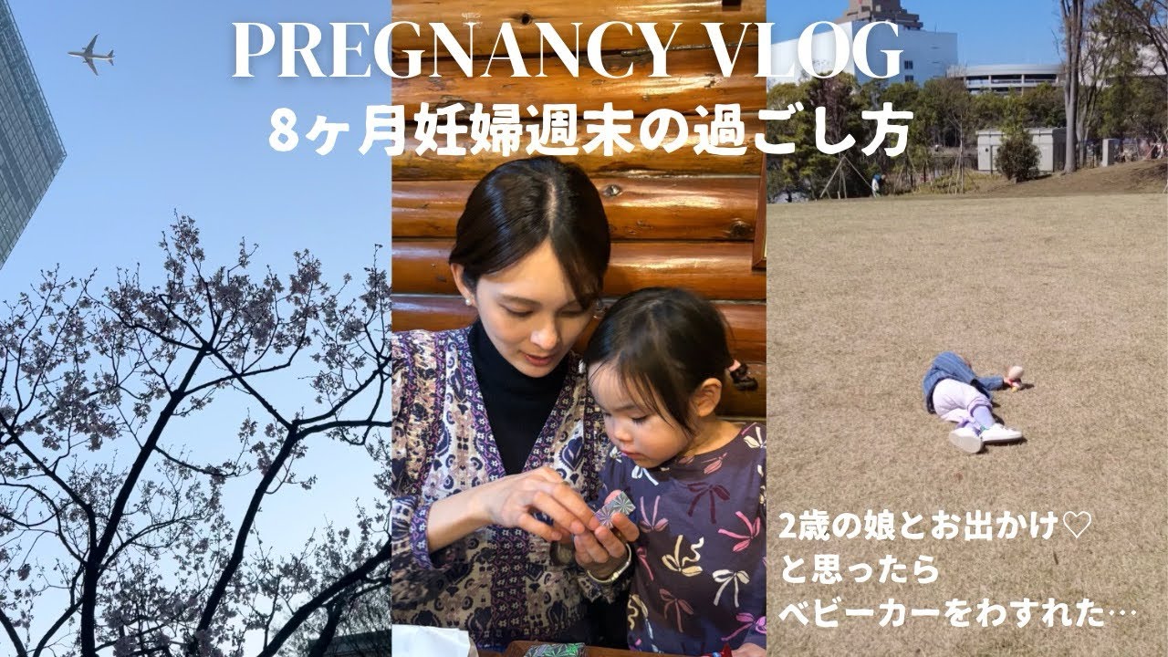 【妊婦後期】2歳の娘と休日の過ごし方🌸ベビーカーを忘れるハプニング、、