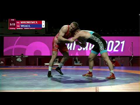 Qual. FS - 92 kg: R. MARCINKIEWIC (POL) v. E. YAYLACI (TUR)