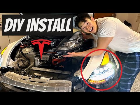 Tesla Alpharex Headlights Review (Front Bumper Removal and Install)