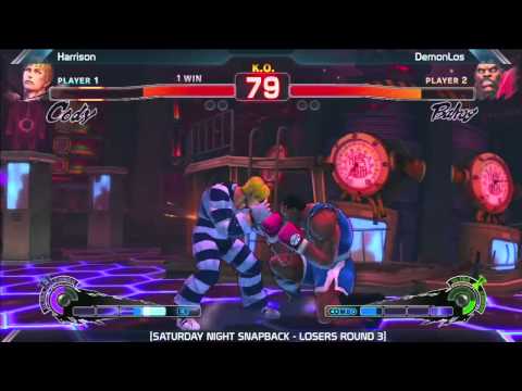 SSF4: Harrison (Cody) vs DemonLos (Balrog) - Saturday Night Snapback 6.4