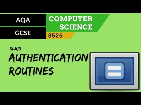 61. AQA GCSE (8525) SLR10 - 3.2 Authentication routines