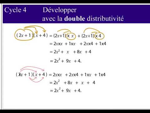 Développer (double distributivité)