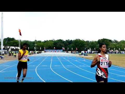 GIRL'S  U18  100m HURDLES FINAL. 33rd National Junior Athletics Championships 2017