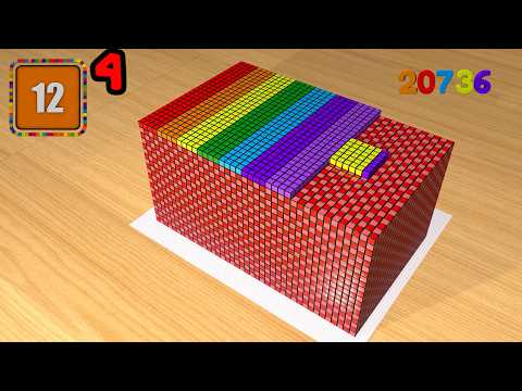 Learn the 4th Power with Number Cubes | Math Animation