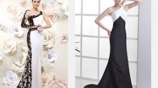 Top 100 black and white evening dresses for women 2016