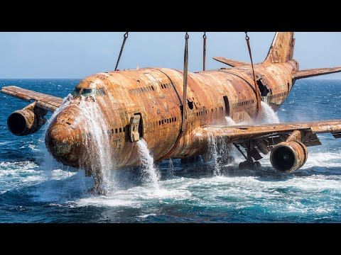 Searching for, salvaging, and restoring a crashed Boeing 747 jet from the bottom of the ocean