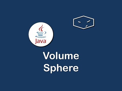 volume of sphere in java