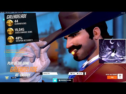 GALE ASHE AND CASSIDY - 44 ELIMS! POTG! [ OVERWATCH 2 TOP 500 ]