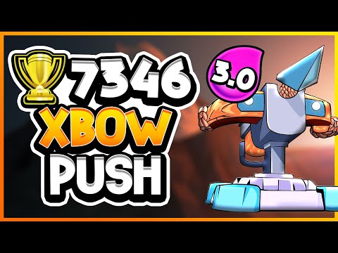 🏆7346 Rank 225 Top Ladder Push with 3.0 Xbow Cycle! — Clash Royale