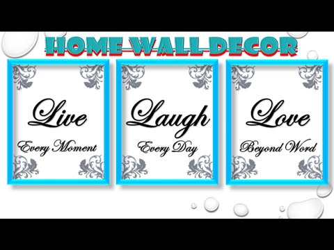 LIVE LAUGH LOVE HOME WALL DECOR II HOW TO MAKE USING MS POWERPOINT II QUICK & EASY TUTORIAL