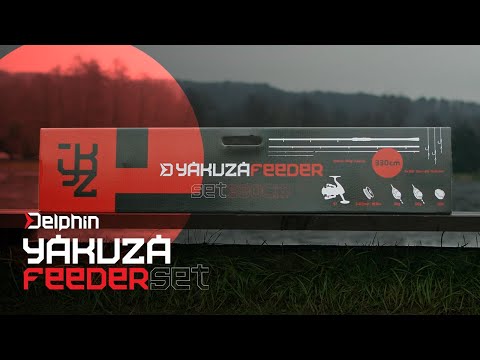 DELPHIN - Feedrový Set Prút Yakuza 3,3 m 100 g 3 diely + Navijak 4T