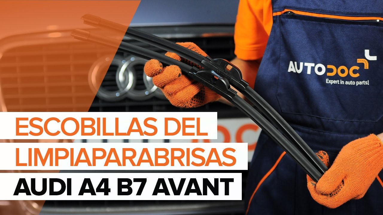 Cómo cambiar: escobillas limpiaparabrisas de la parte delantera - Audi A4 B7 Avant | Guía de sustitución