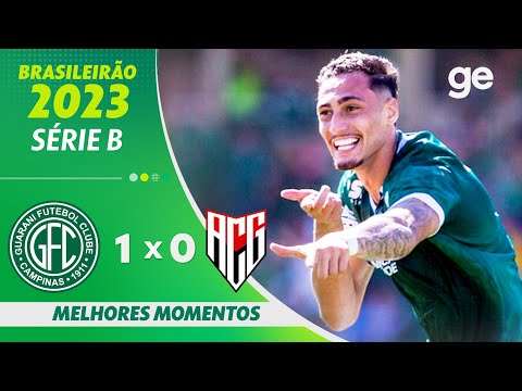 Gols e lances de Guarani x Atlético-GO