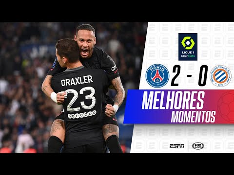 Gols e lances de PSG x Montpellier