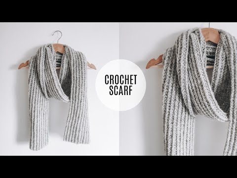 HOW TO CROCHET EASY SCARF | KNIT LOOK  ❄️