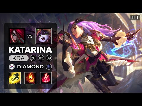 Katarina Mid vs Lulu - KR Diamond Patch 11.1