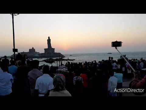 Timelapse video of sunrise at Kanyakumari beach